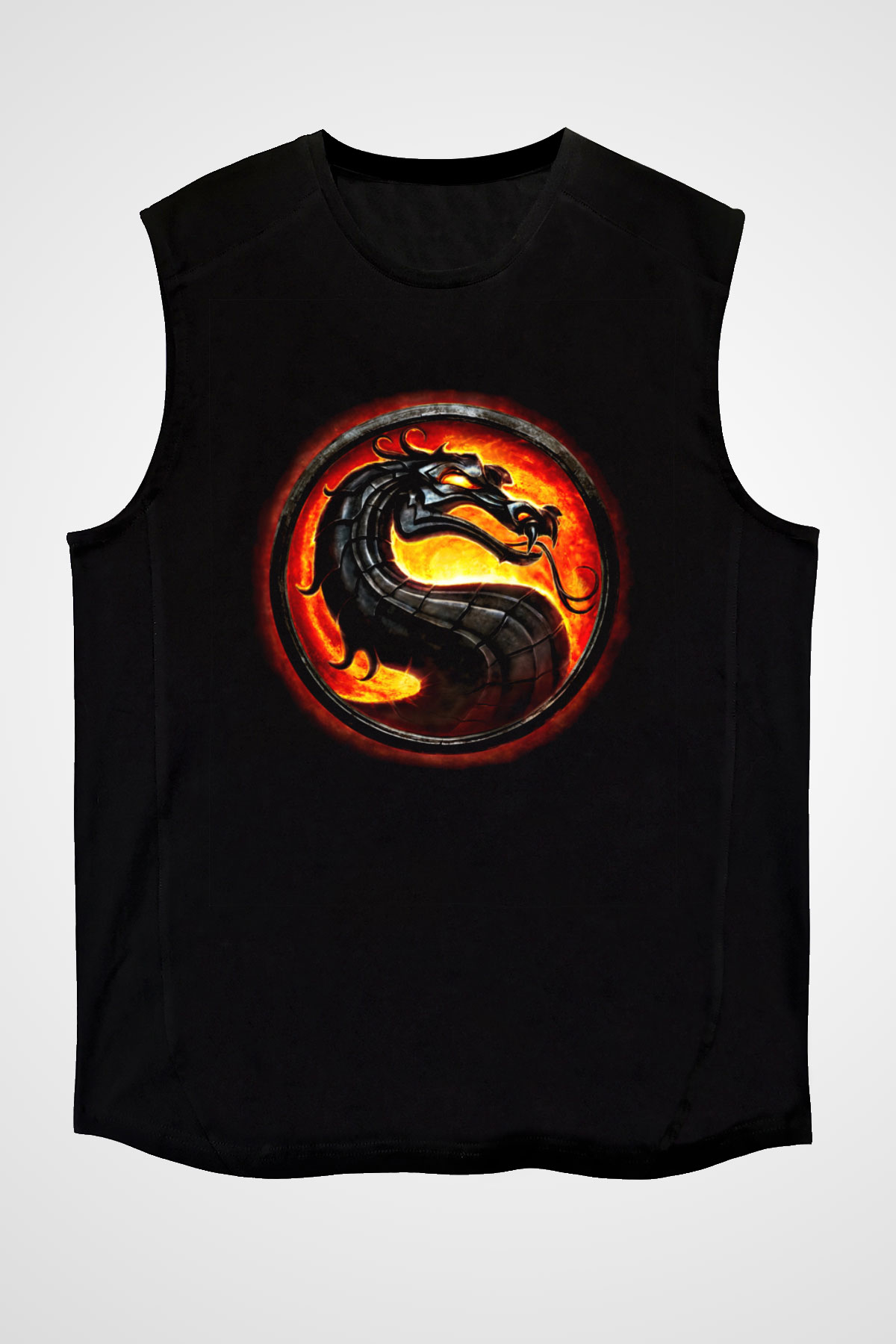 Mortal Kombat Siyah Unisex Kolsuz Tişört