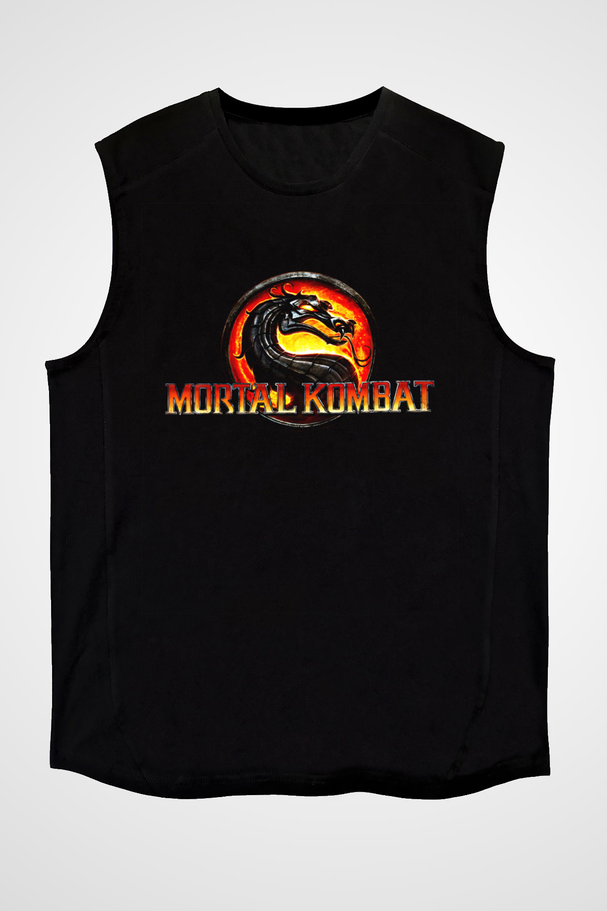 Mortal Kombat Siyah Unisex Kolsuz Tişört