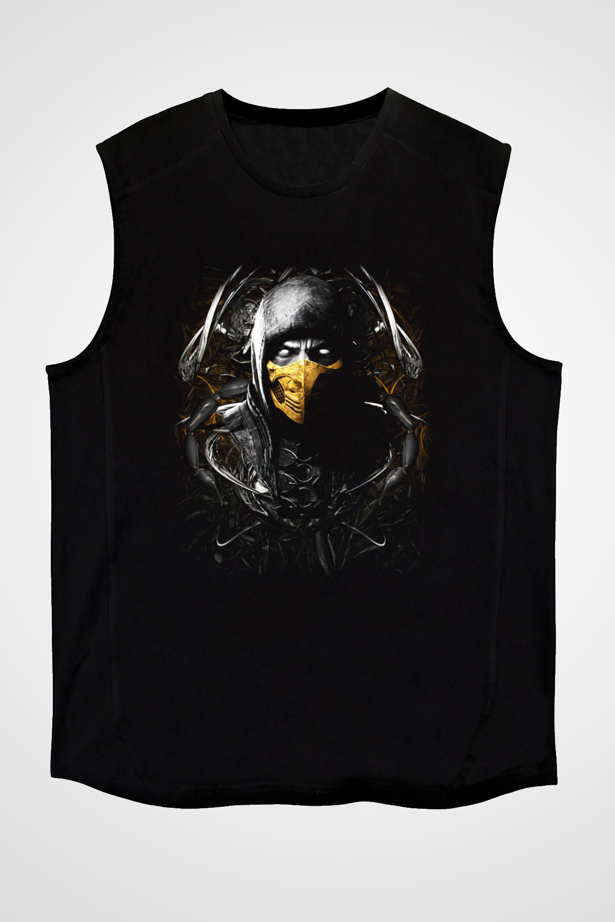 Mortal Kombat Siyah Unisex Kolsuz Tişört