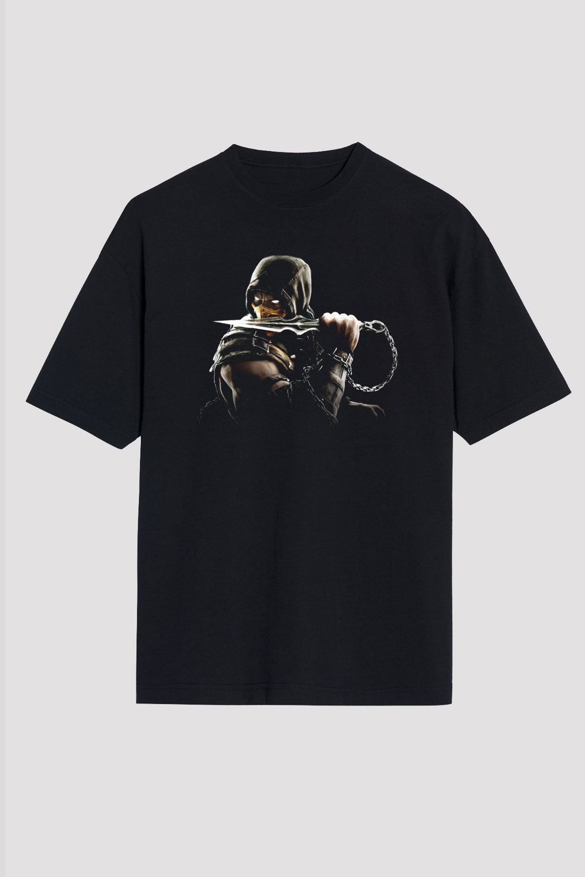 Mortal Kombat Siyah Unisex Oversize Tişört T-Shirt