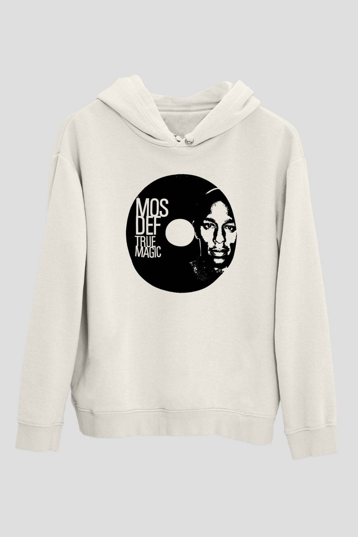 Mos Def Beyaz Unisex Kapşonlu Sweatshirt