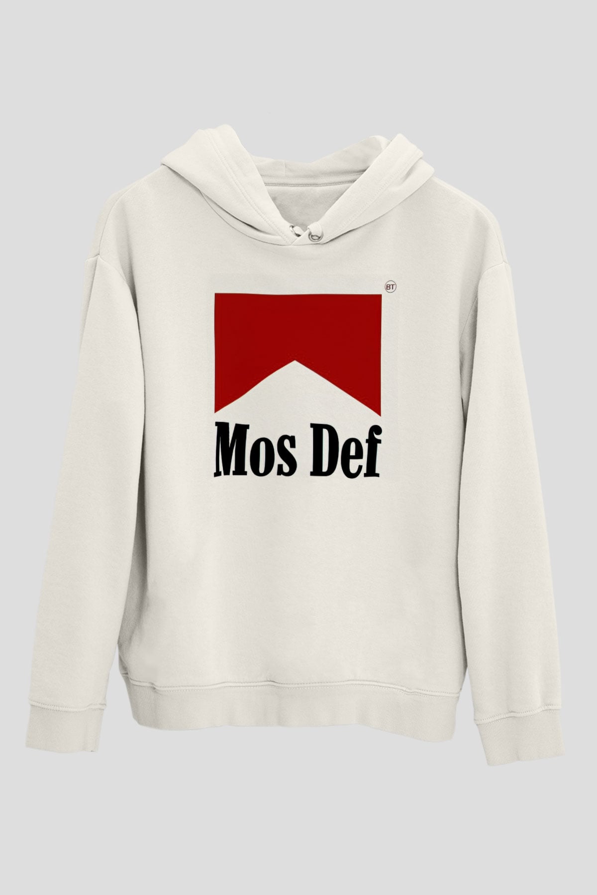 Mos Def Beyaz Unisex Kapüşonlu Sweatshirt