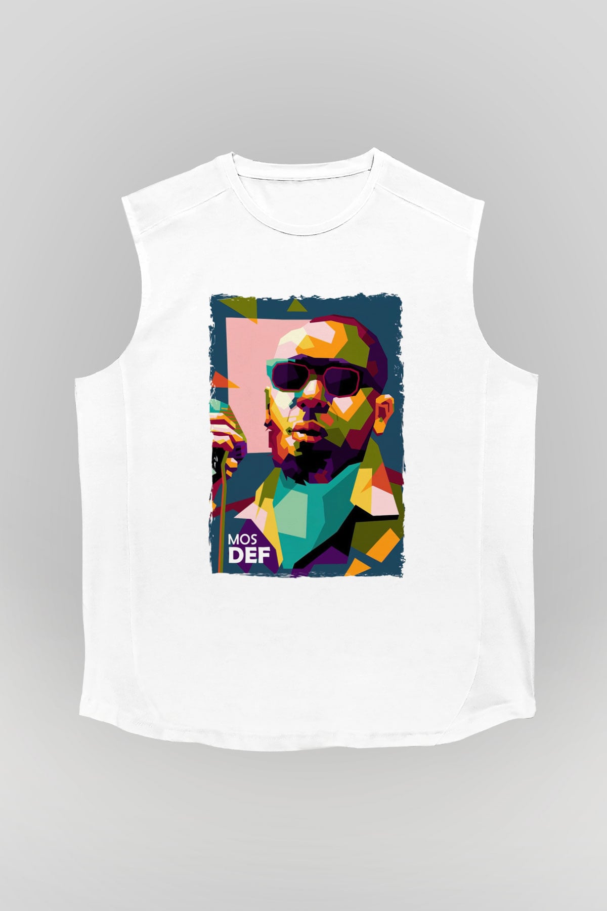 Mos Def Beyaz Unisex Kolsuz Tişört