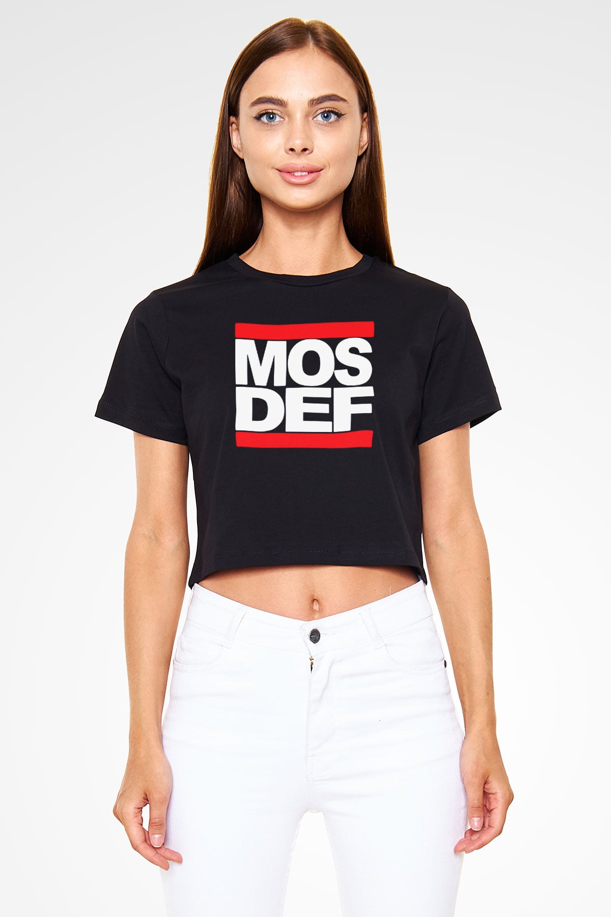 Mos Def Siyah  Crop Top Tişört