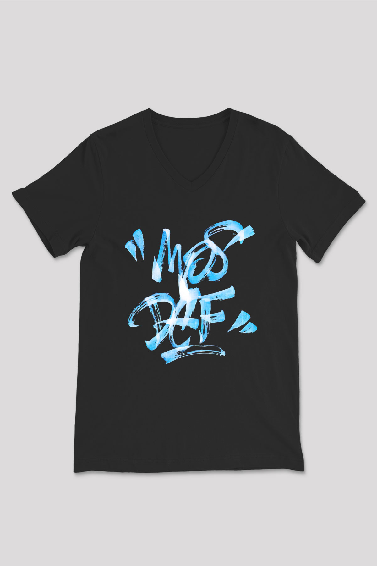 Mos Def Siyah Unisex V Yaka Tişört T-Shirt