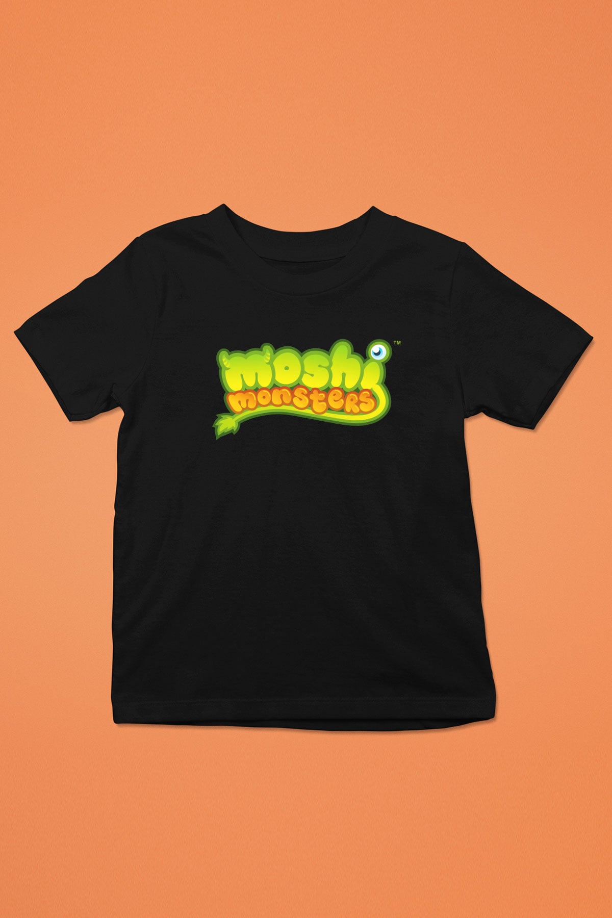 Moshi Monsters Baskılı Siyah Unisex Çocuk Tişört