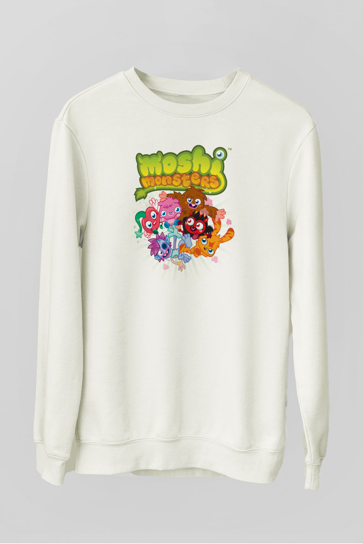 Moshi Monsters Beyaz Unisex Sweatshirt