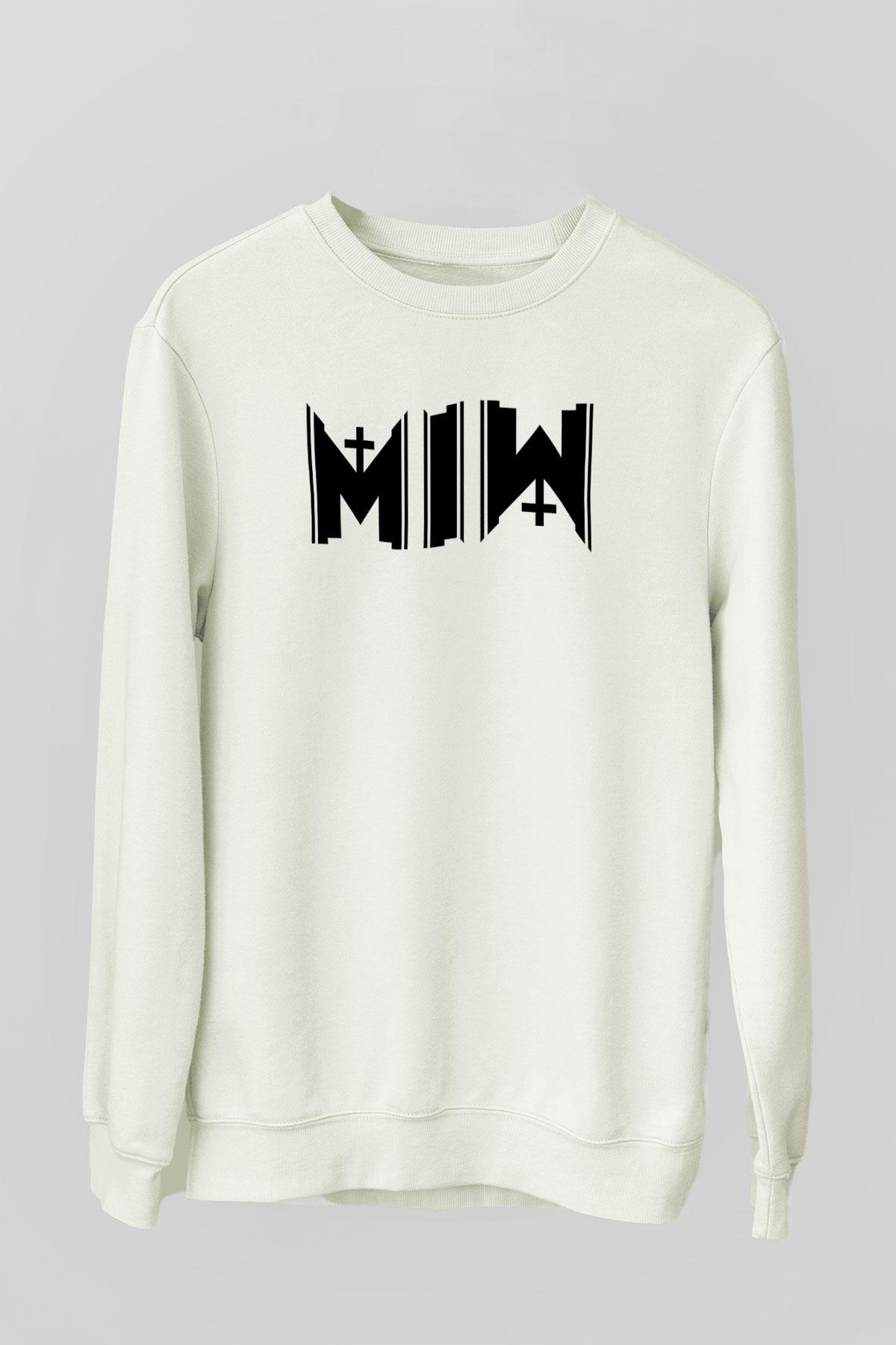 Motionless in White Baskılı Beyaz Unisex Sweatshirt