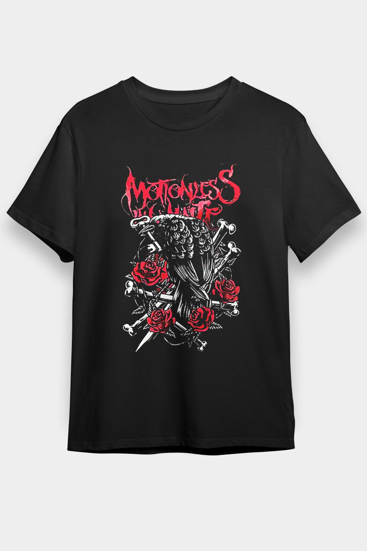 Motionless in White Baskılı Unisex Siyah Tişört - Tshirt