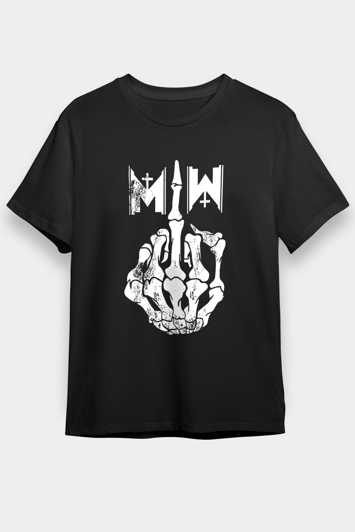 Motionless in White Baskılı Unisex Siyah Tişört - Tshirt