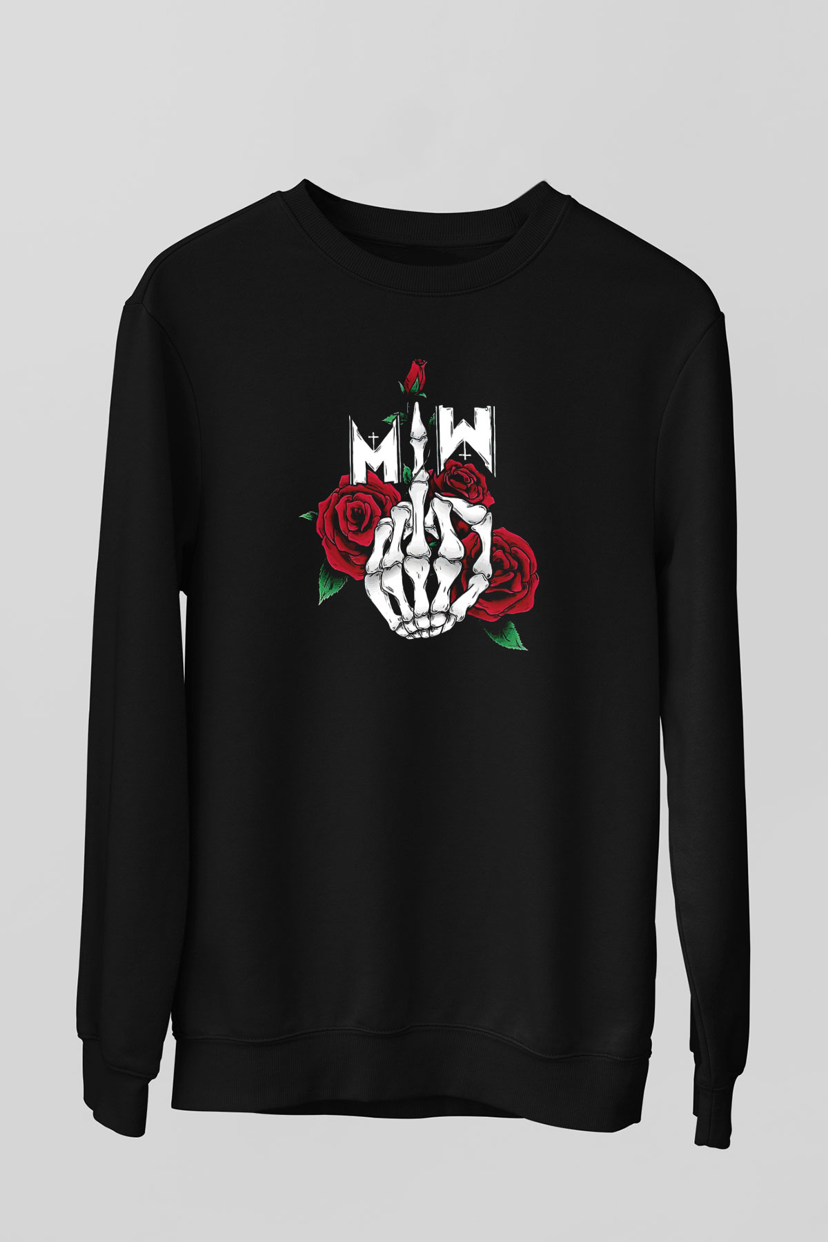 Motionless in White Baskılı Unisex Siyah Sweatshirt