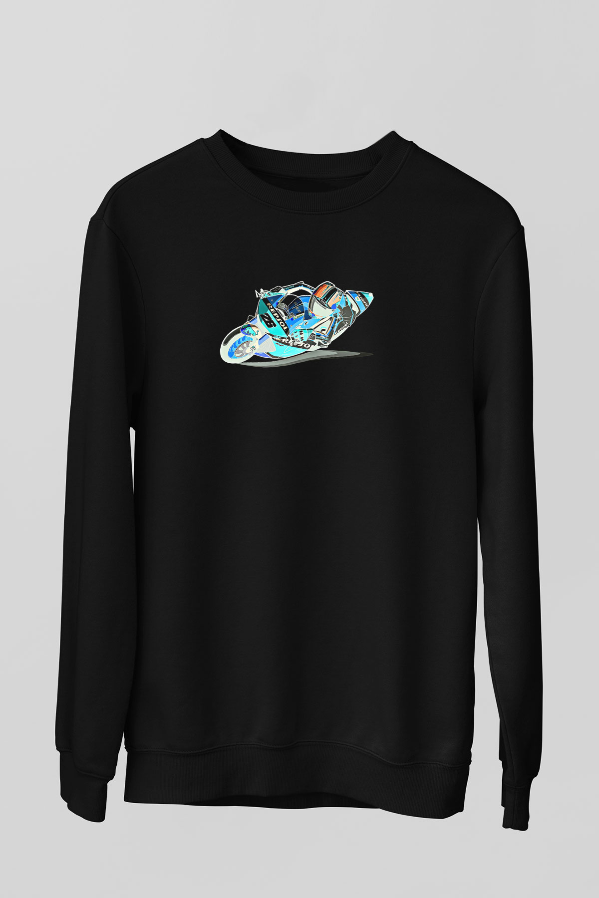 Motor Sporları - Motor sports Baskılı Unisex Siyah Sweatshirt