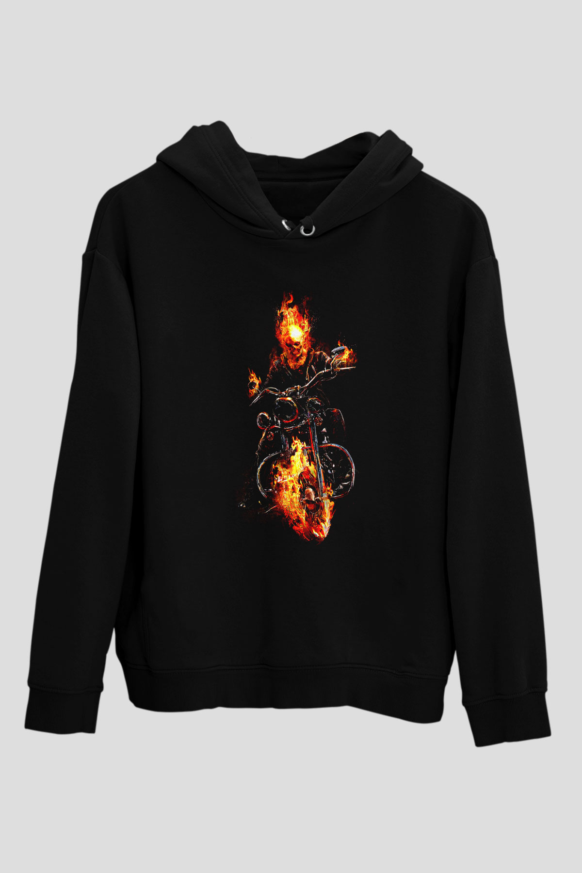 Motor Sporları - Motor sports Baskılı Unisex Siyah Hoodie
