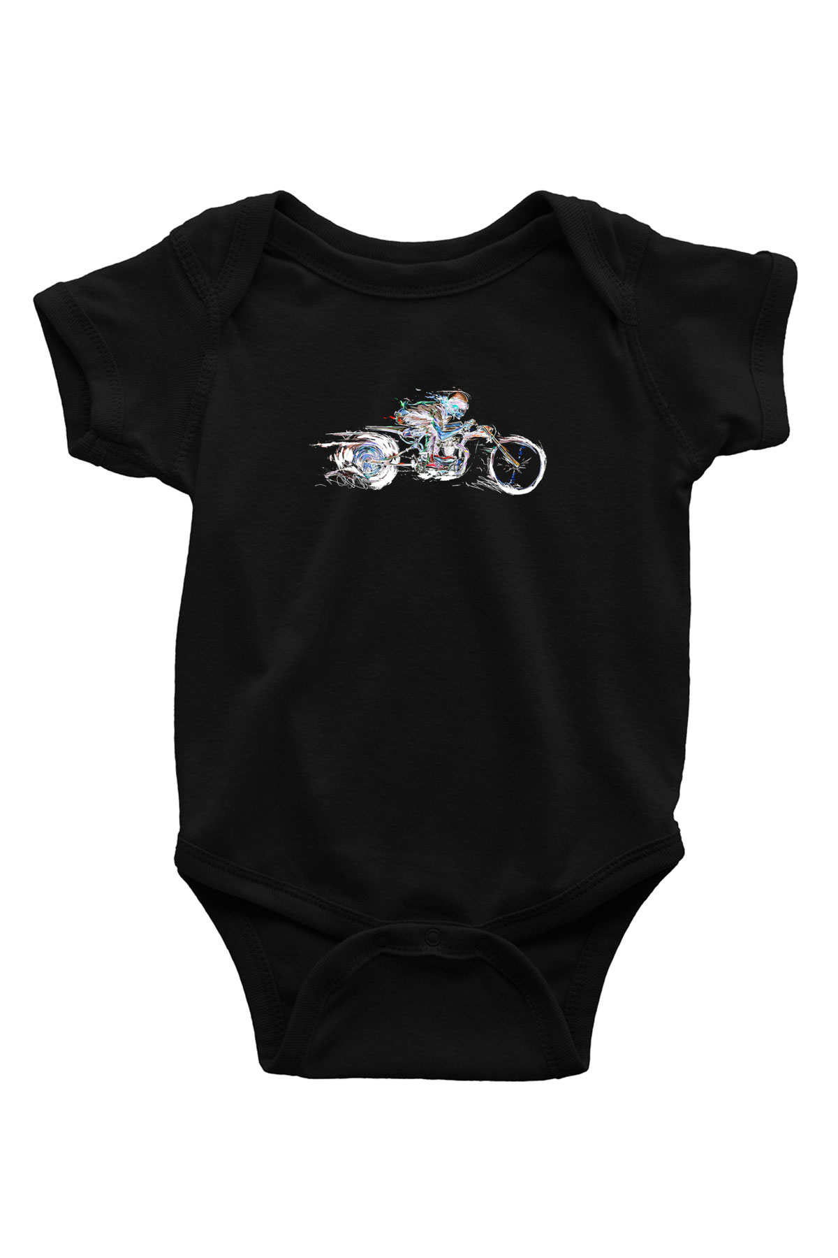 Motor Sporları - Motor sports Baskılı Unisex Siyah Bebek Body - Zıbın