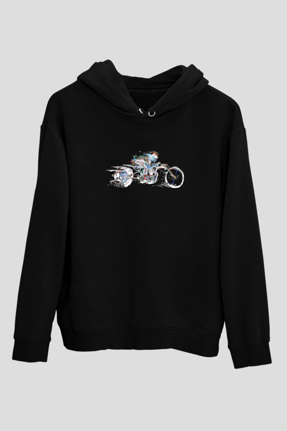 Motor Sporları - Motor sports Baskılı Unisex Siyah Hoodie