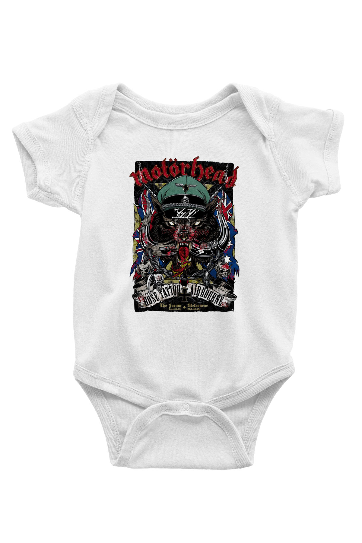 Motörhead Baskılı Beyaz Unisex Bebek Body - Zıbın