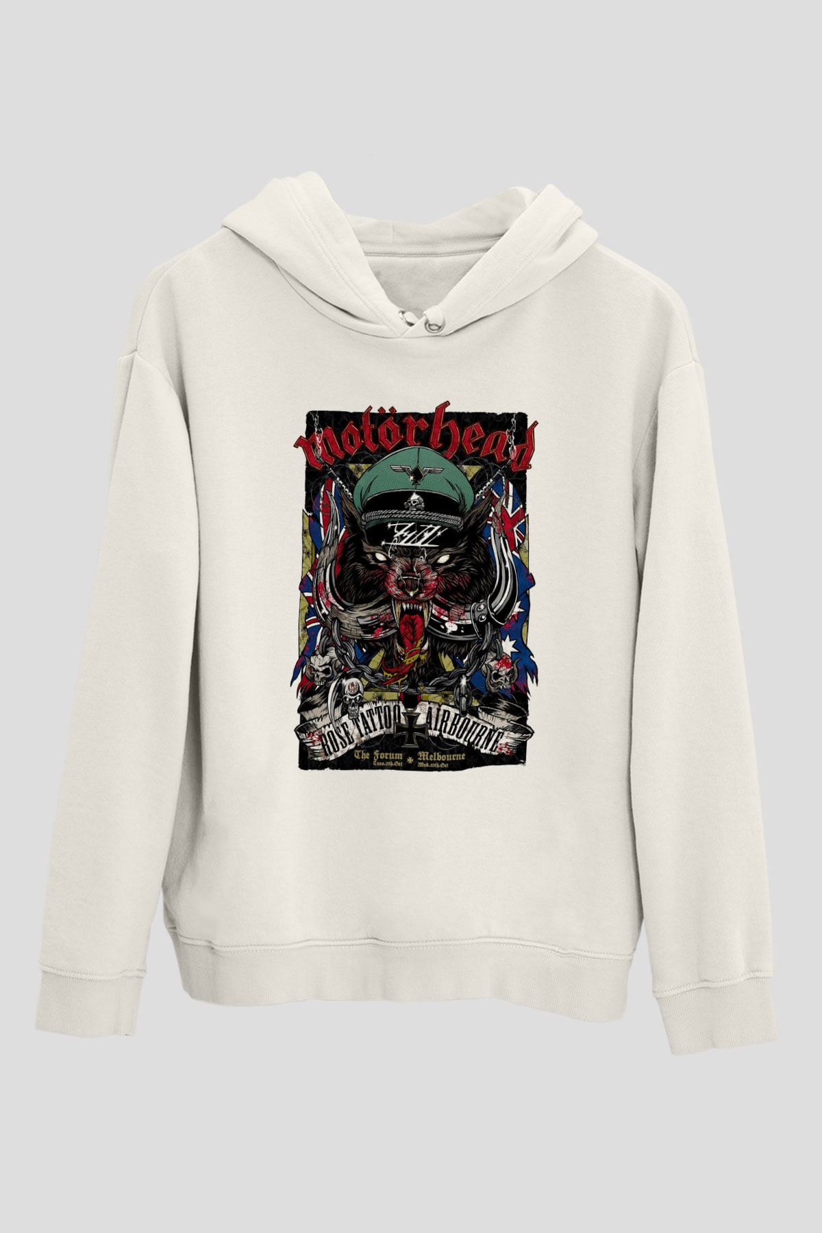 Motörhead Beyaz Unisex Kapşonlu Sweatshirt