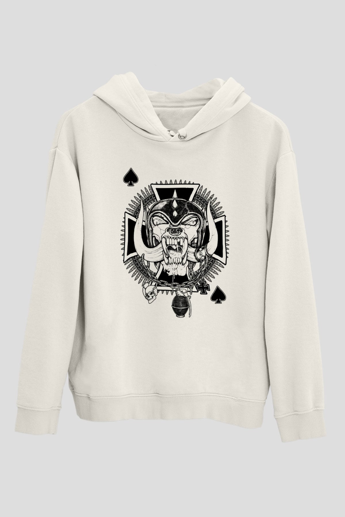 Motörhead Beyaz Unisex Kapşonlu Sweatshirt