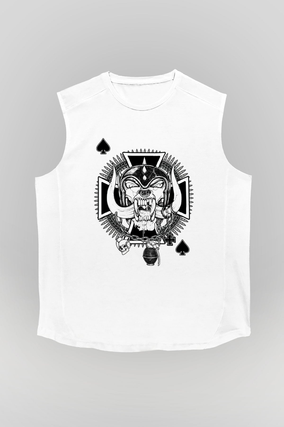 Motörhead Beyaz Unisex Kolsuz Tişört