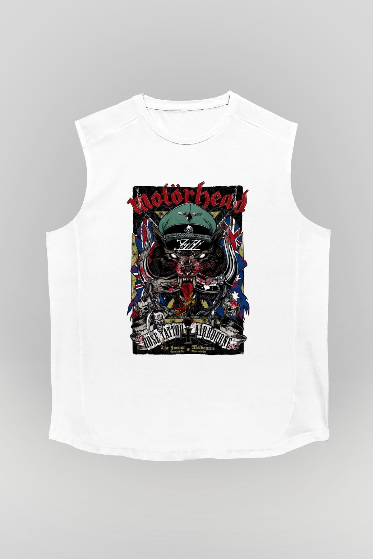 Motörhead Beyaz Unisex Kolsuz Tişört