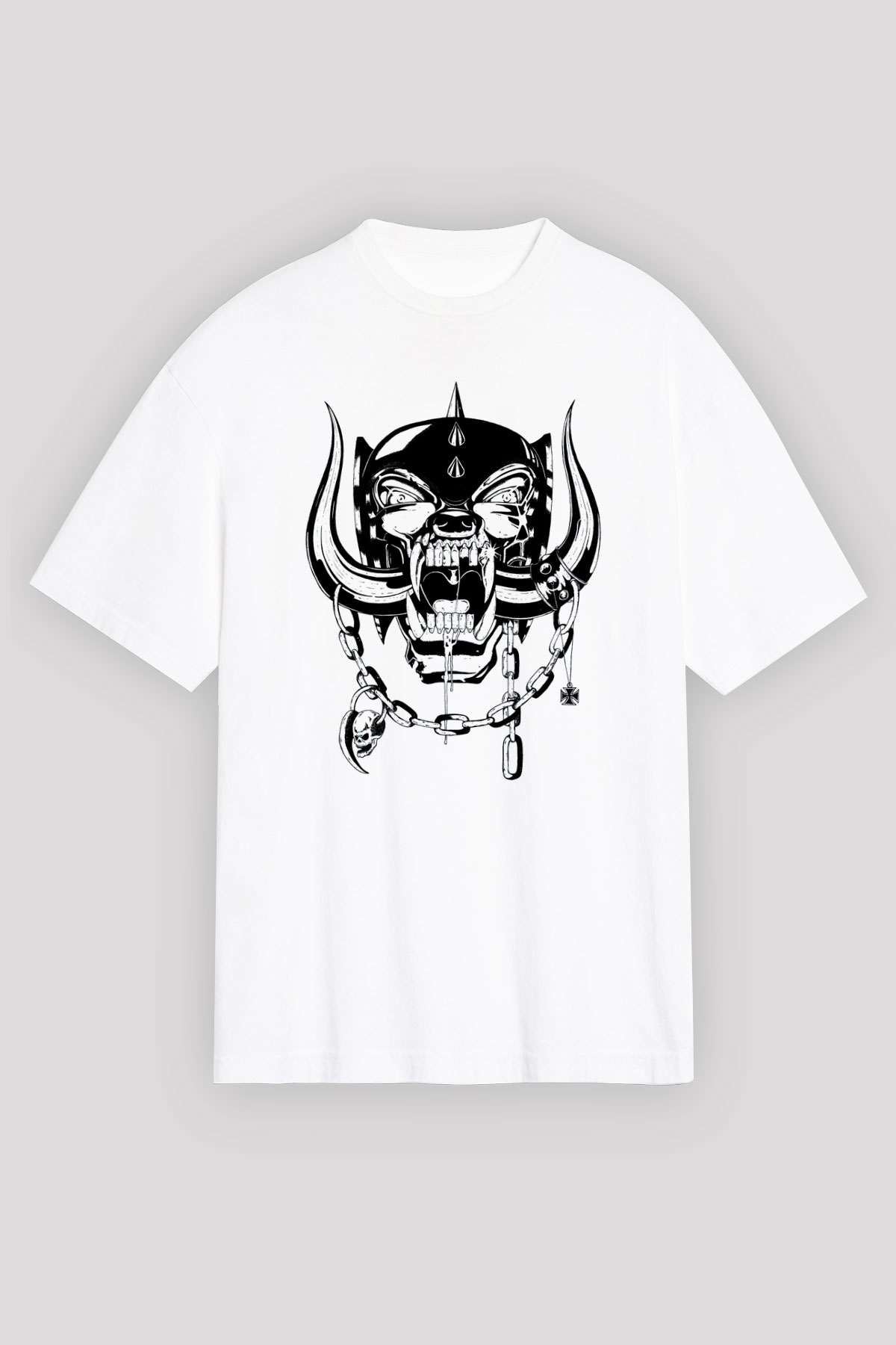 Motörhead Beyaz Unisex Oversize Tişört T-Shirt