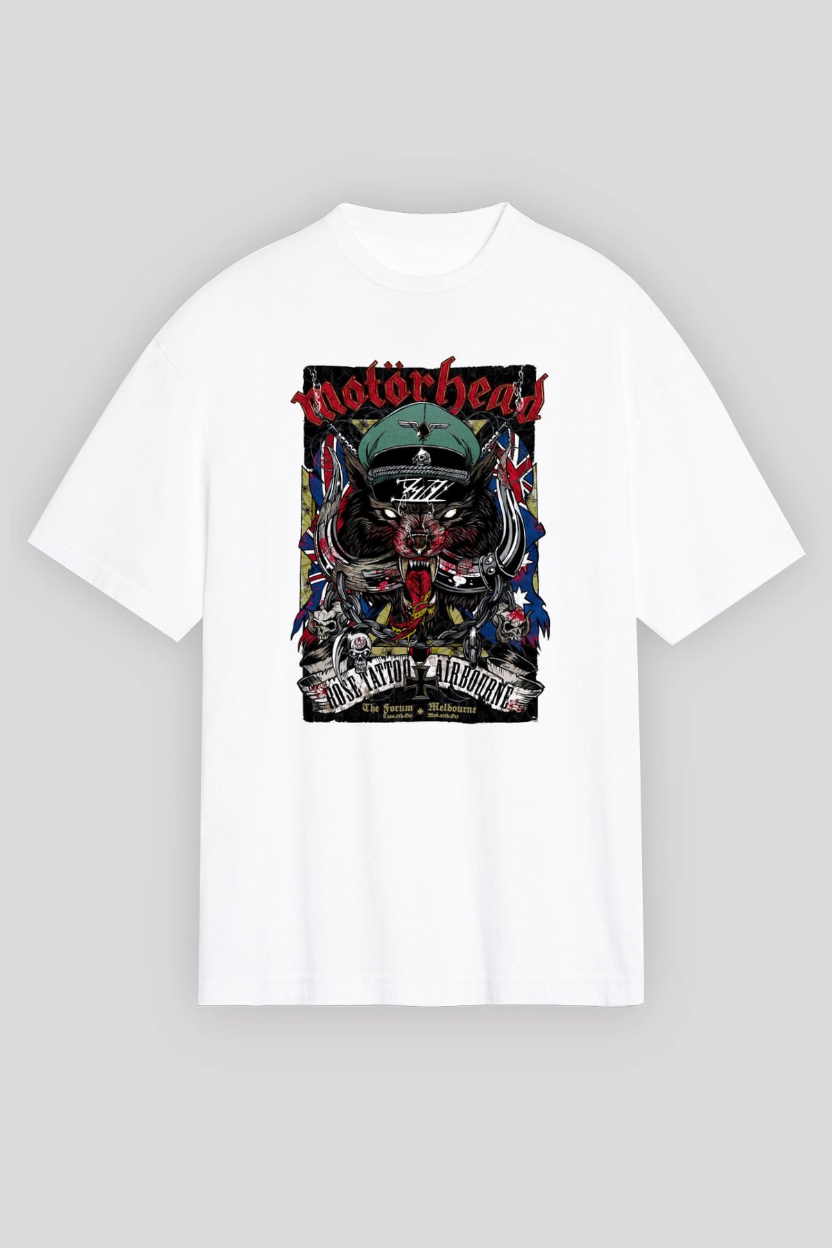 Motörhead Beyaz Unisex Oversize Tişört T-Shirt