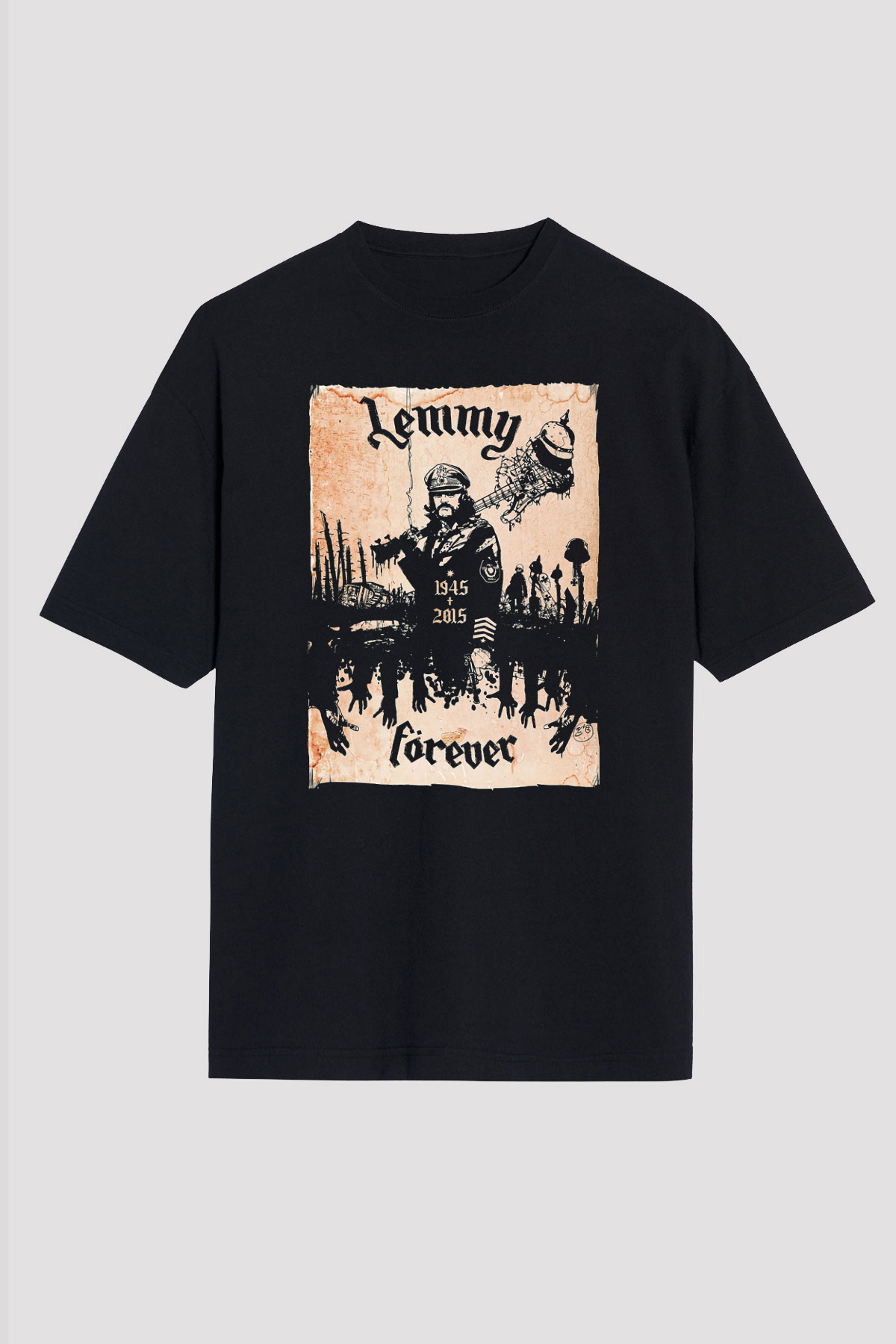 Motörhead Forever Siyah Unisex Oversize Tişört T-Shirt