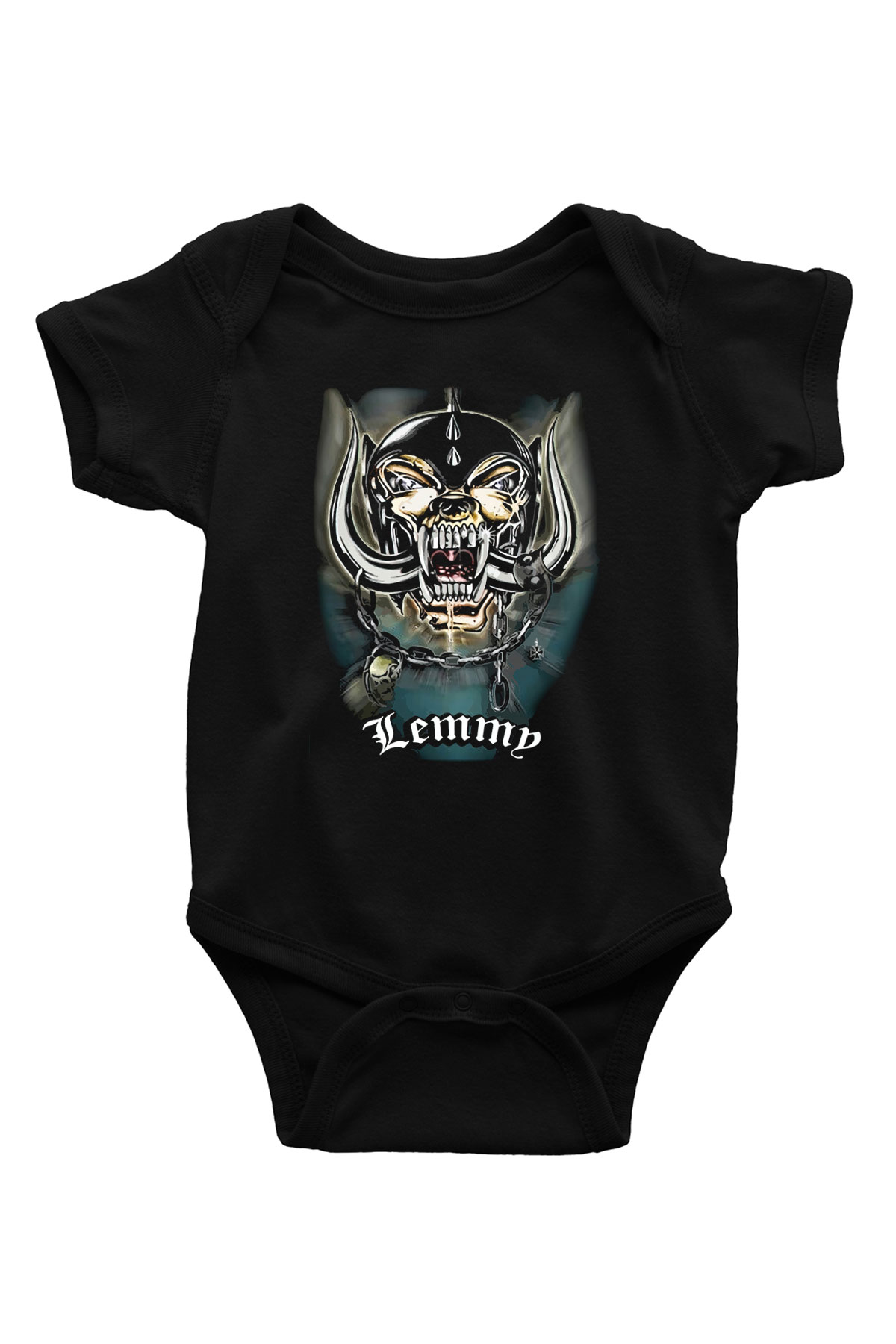 Motörhead Lemmy Baskılı Siyah Bebek Body - Zıbın