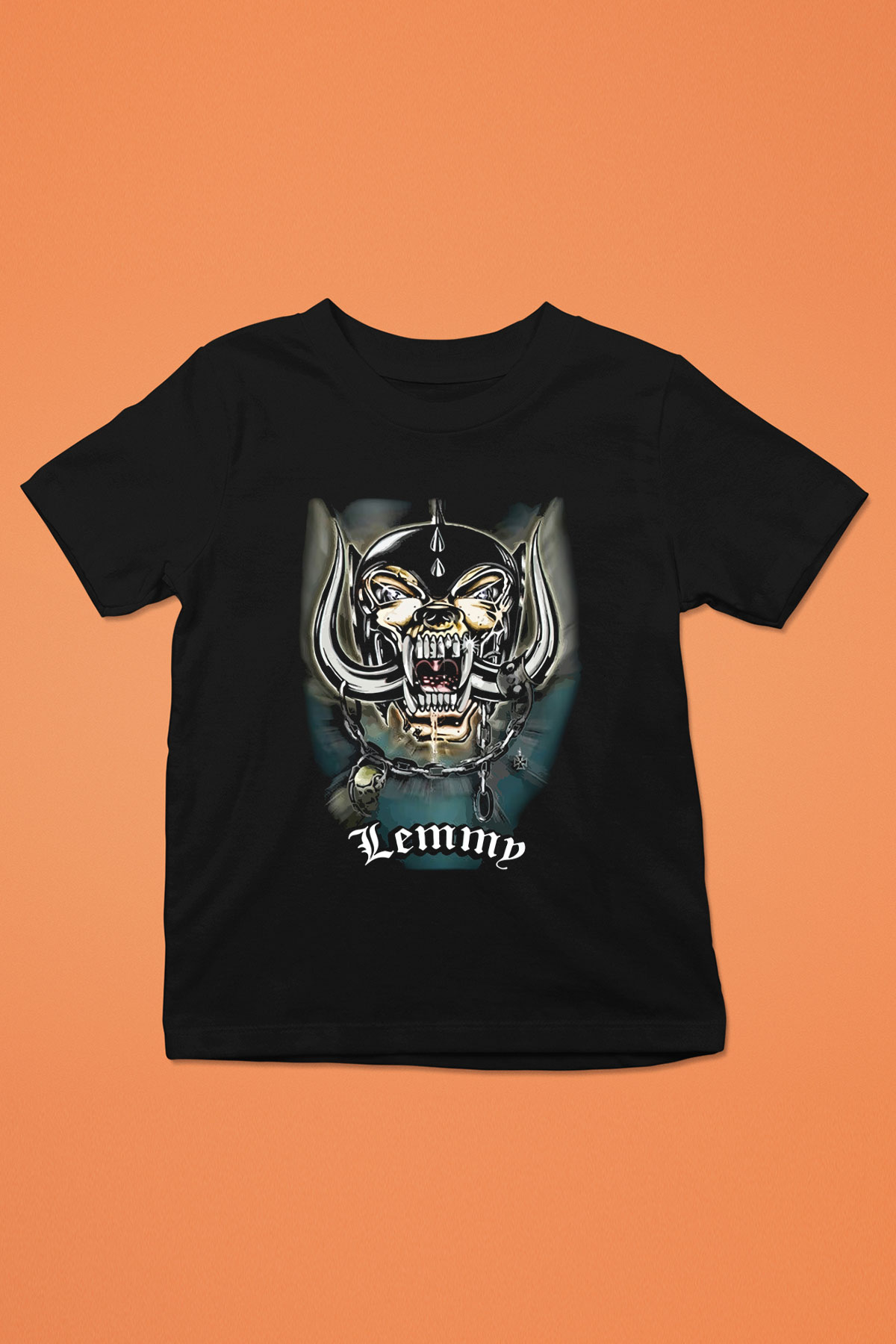 Motörhead Lemmy Baskılı Siyah Unisex Çocuk Tişört