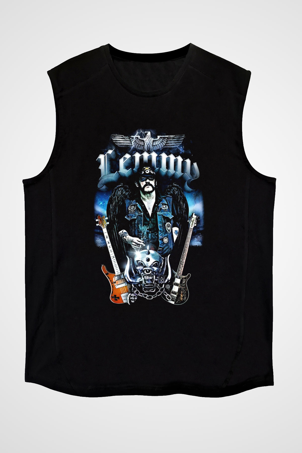 Motörhead Lemmy Siyah Unisex Kolsuz Tişört