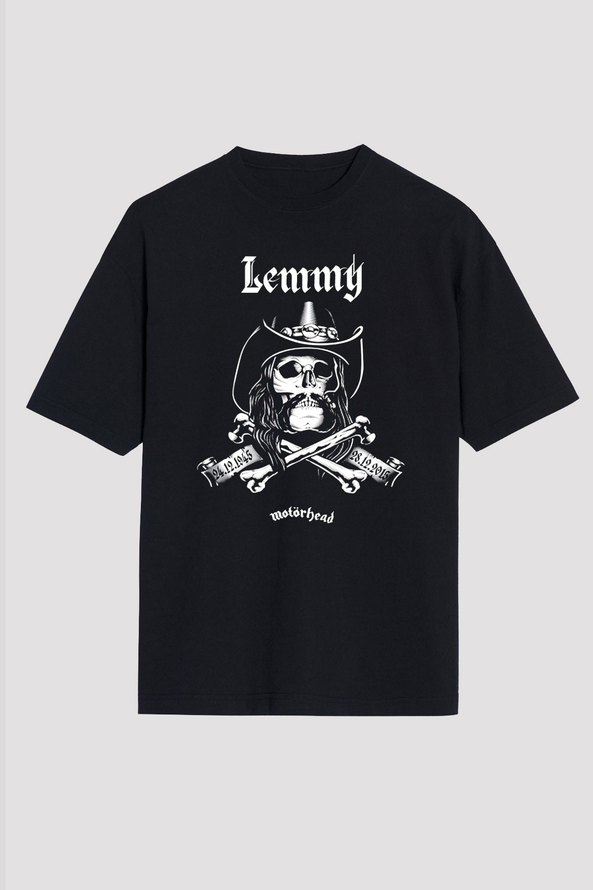 Motörhead Lemmy Siyah Unisex Oversize Tişört T-Shirt