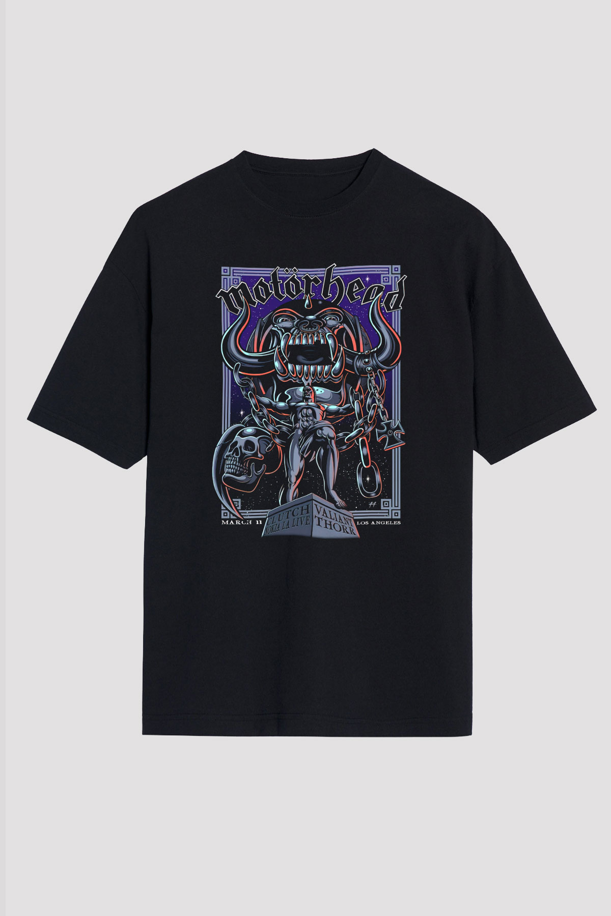 Motörhead Siyah Unisex Oversize Tişört T-Shirt