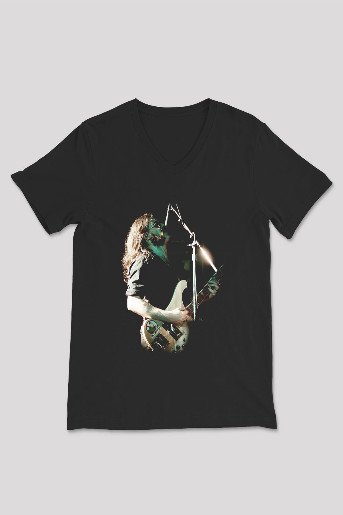 Motörhead Siyah Unisex V Yaka Tişört T-Shirt