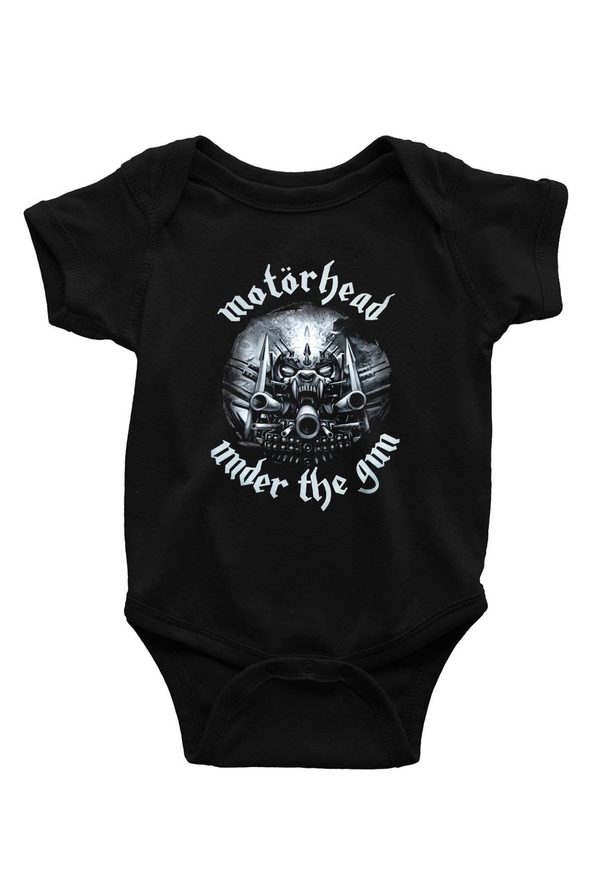 Motörhead Under The Gun Baskılı Siyah Bebek Body - Zıbın