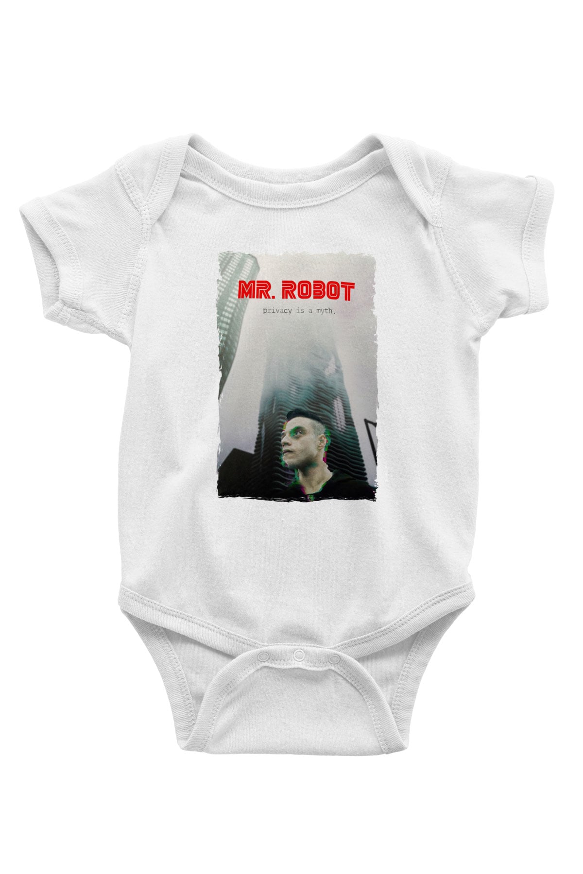 Mr. Robot Beyaz Bebek Body - Zıbın
