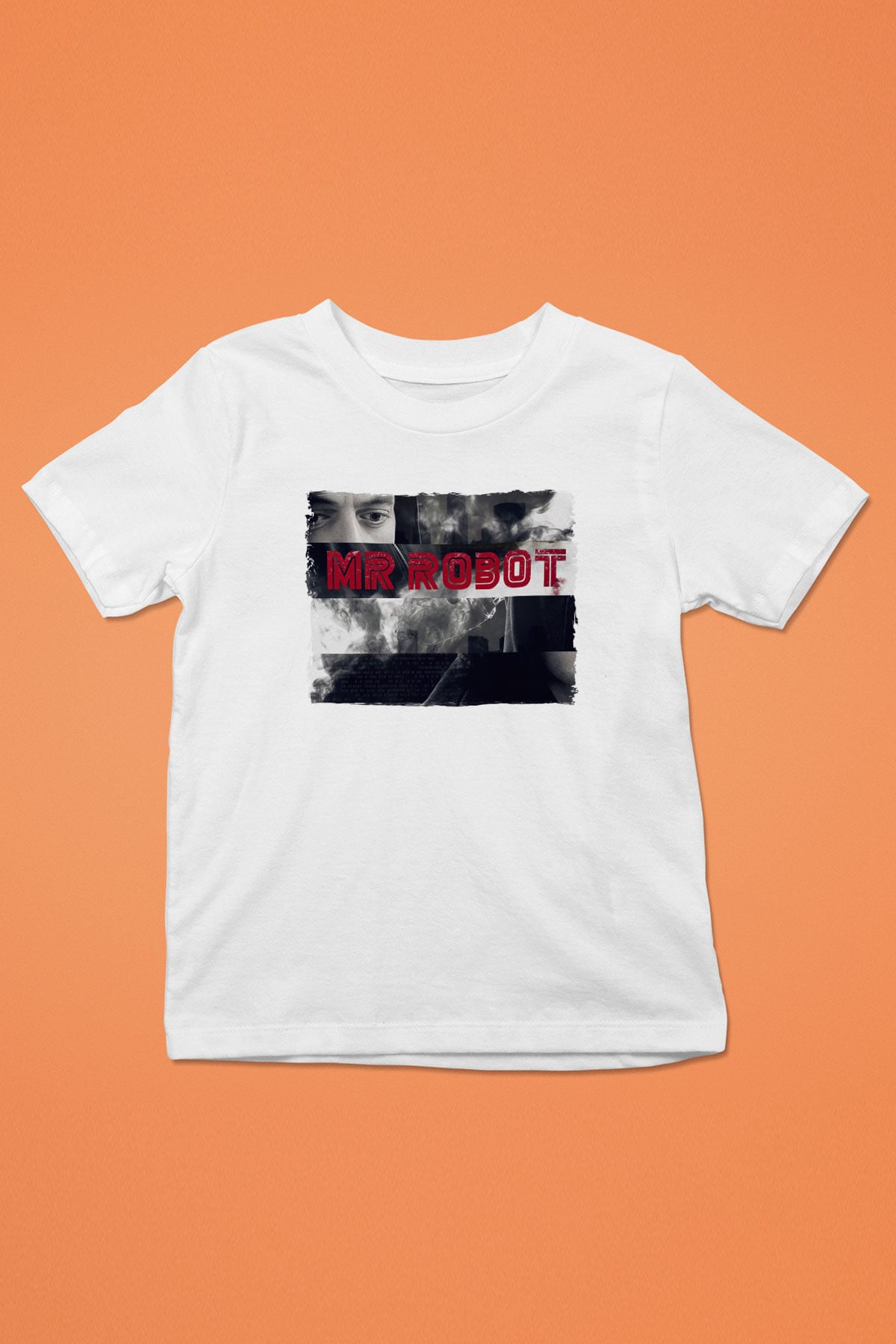 Mr. Robot Beyaz Unisex Çocuk Tişört