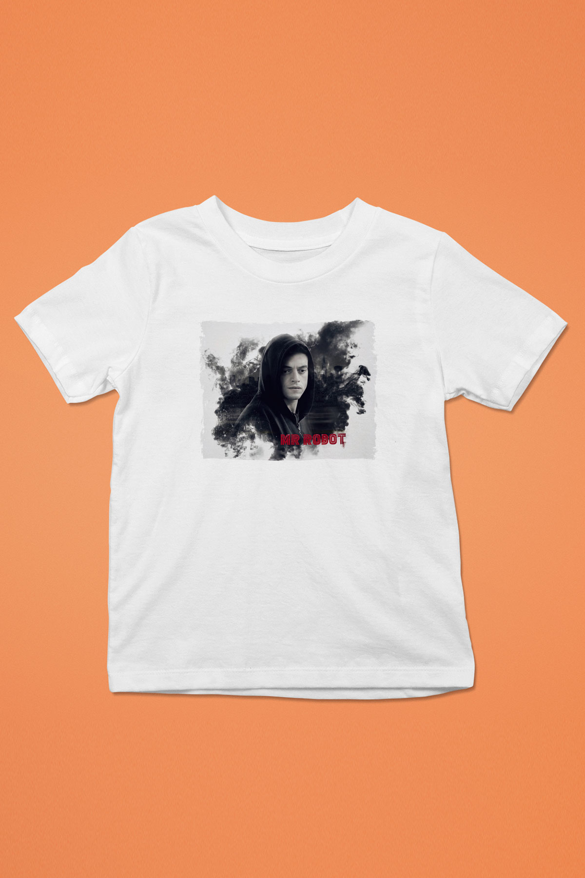 Mr. Robot Beyaz Unisex Çocuk Tişört