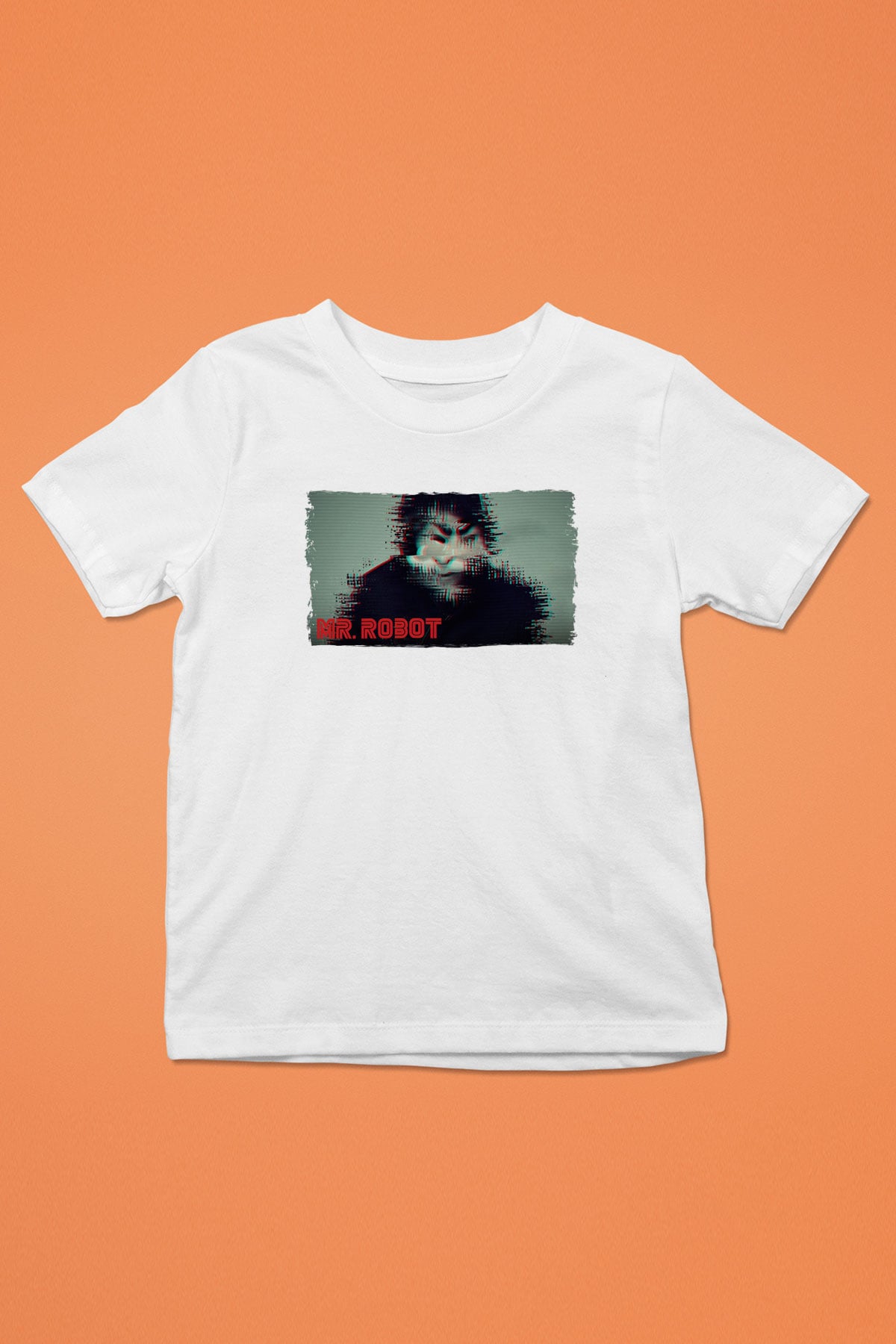 Mr. Robot Beyaz Unisex Çocuk Tişört