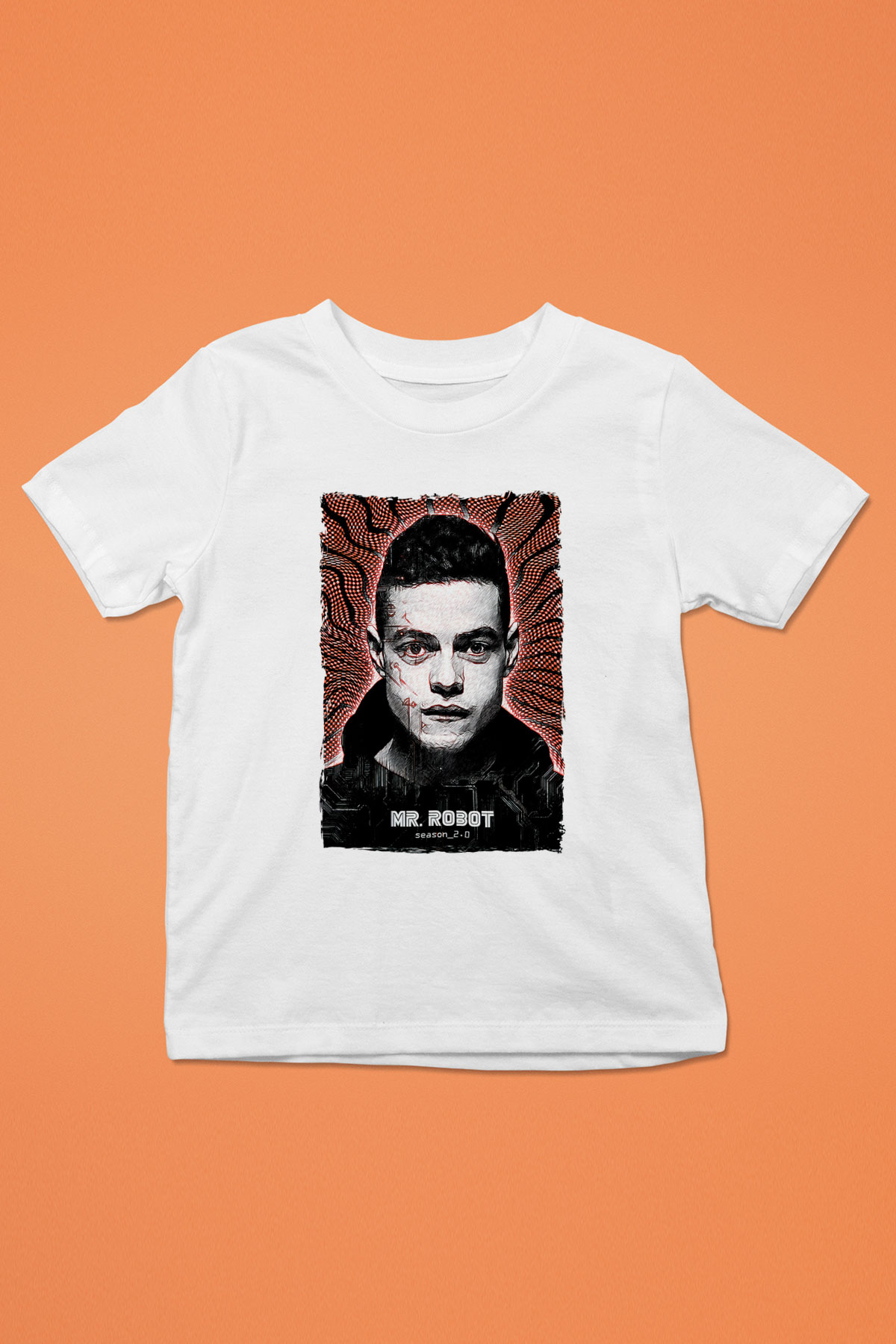 Mr. Robot Beyaz Unisex Çocuk Tişört