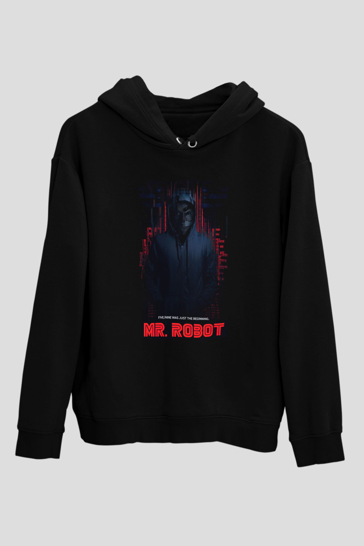 Mr. Robot Siyah Unisex Hoodie