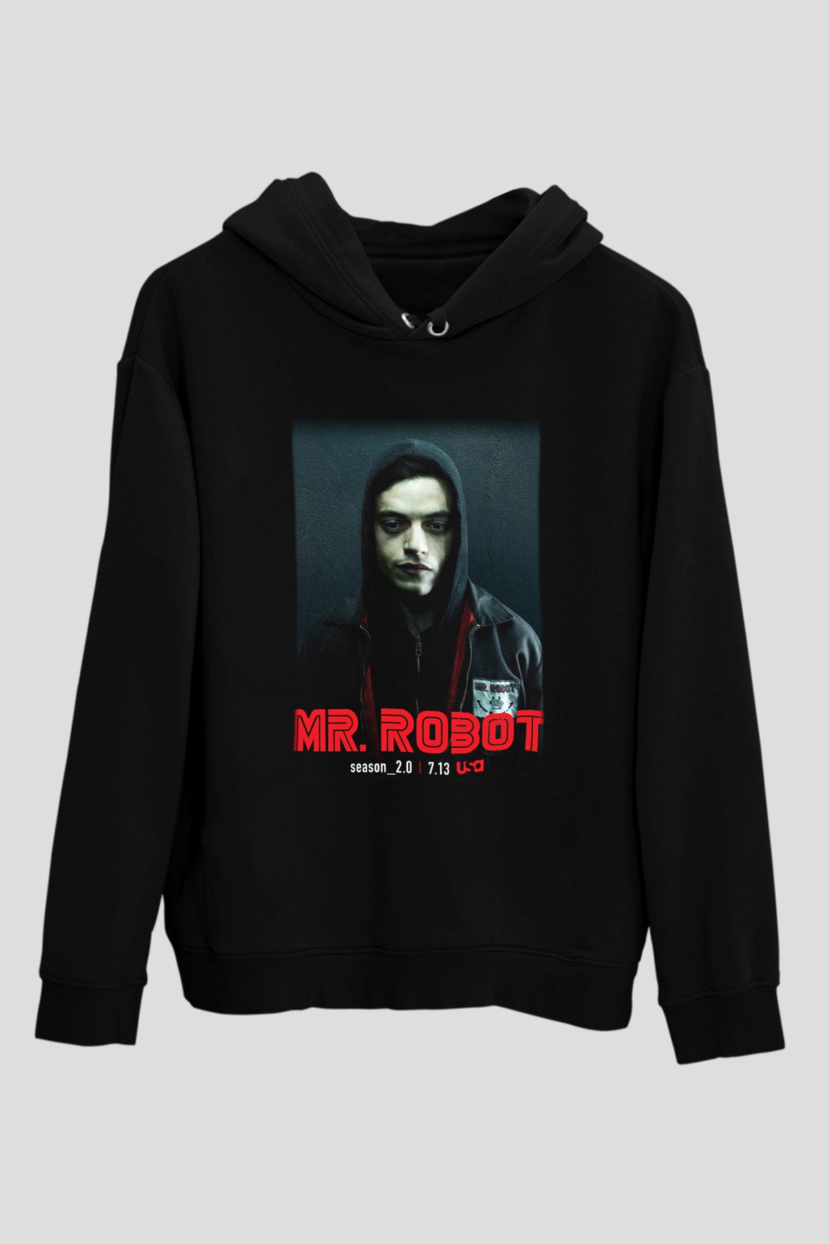 Mr. Robot Siyah Unisex Hoodie