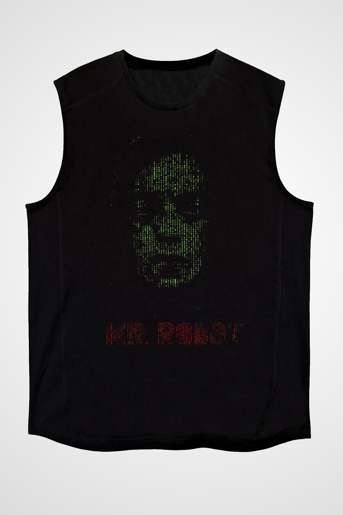 Mr. Robot Siyah Unisex Kolsuz Tişört