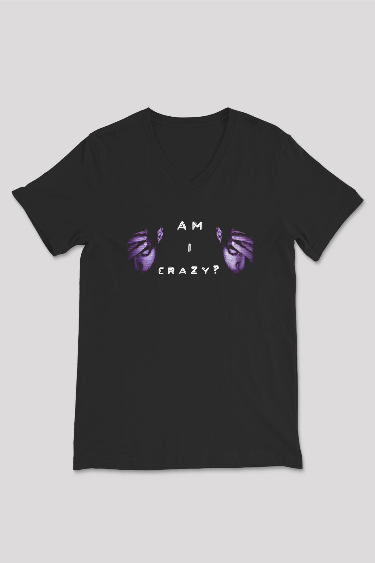 Mr. Robot Siyah Unisex V Yaka Tişört T-Shirt