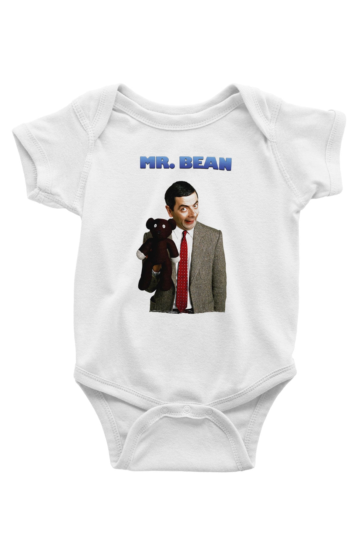 Mr.Bean Beyaz Bebek Body - Zıbın