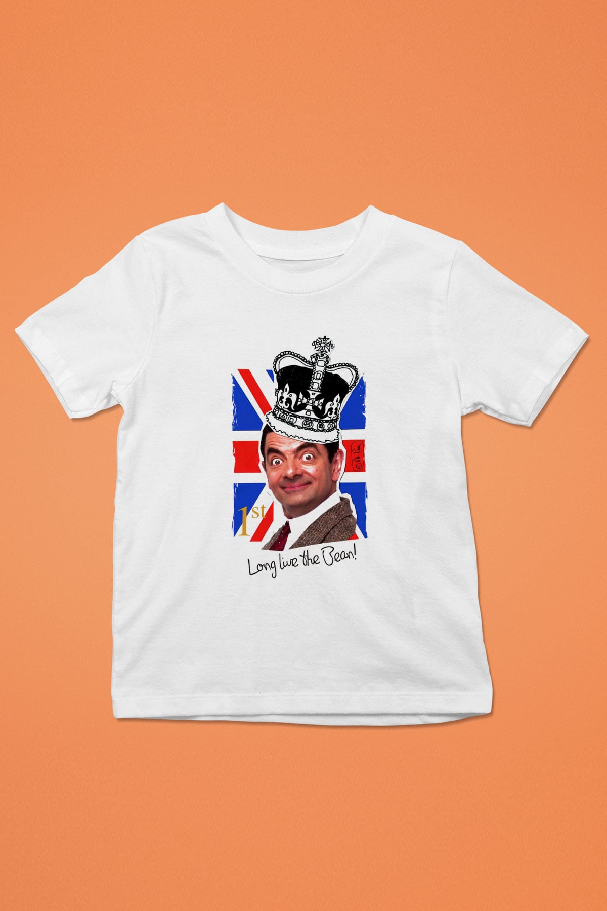 Mr.Bean Beyaz Unisex  Çocuk Tişört