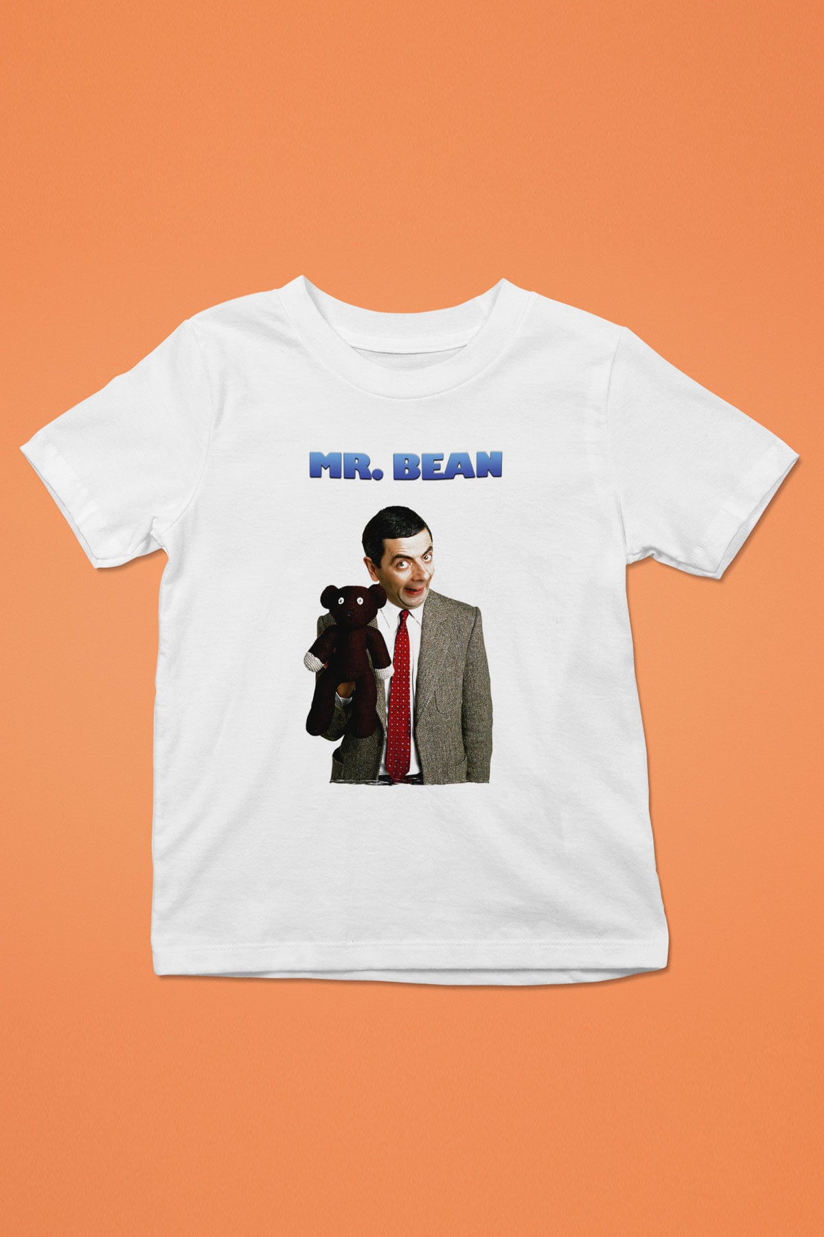 Mr.Bean Beyaz Unisex  Çocuk Tişört