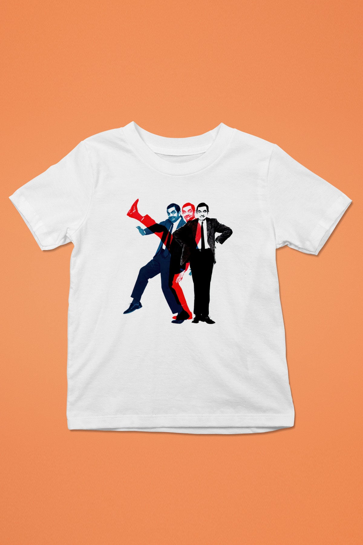 Mr.Bean Beyaz Unisex  Çocuk Tişört