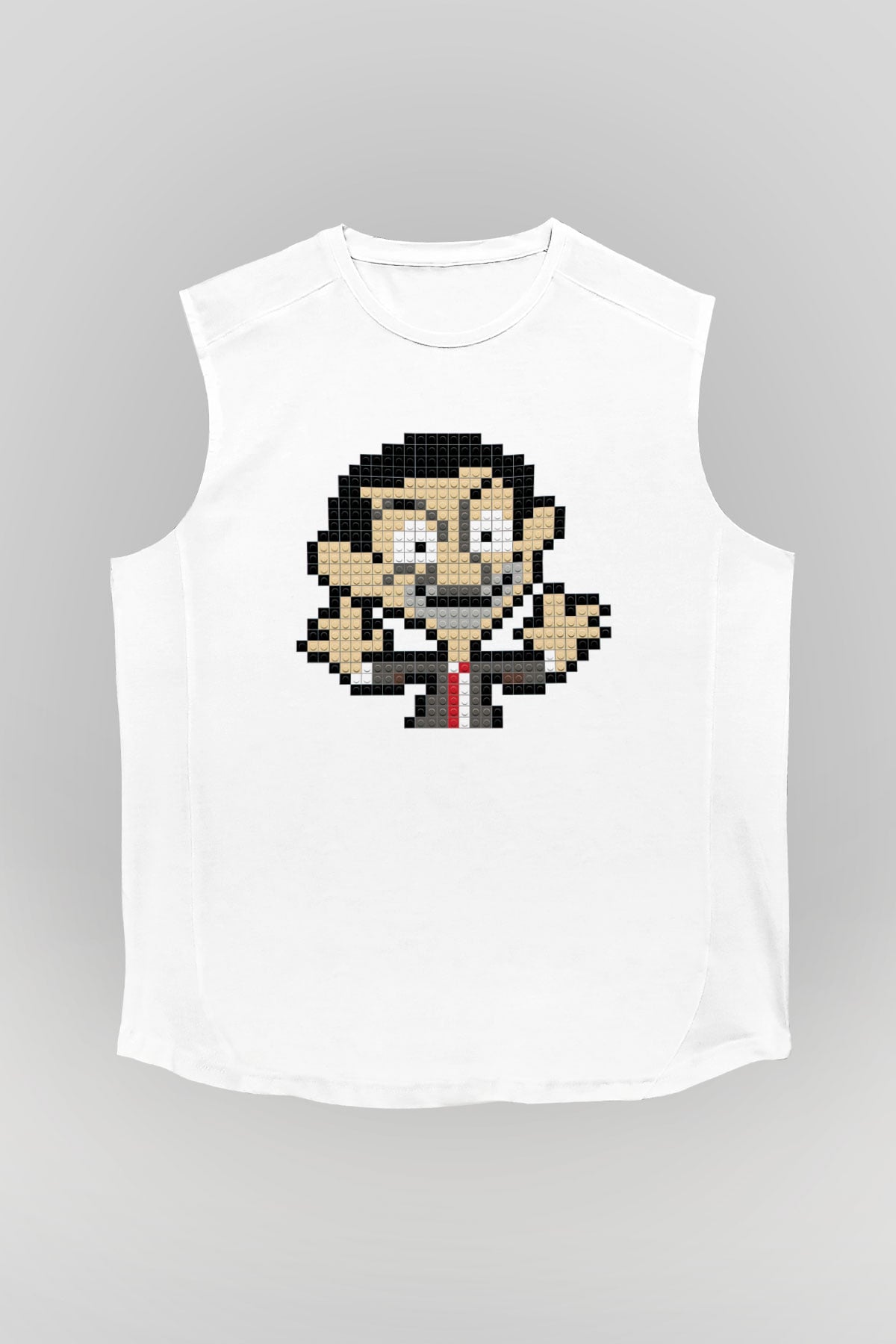 Mr.Bean Beyaz Unisex Kolsuz Tişört