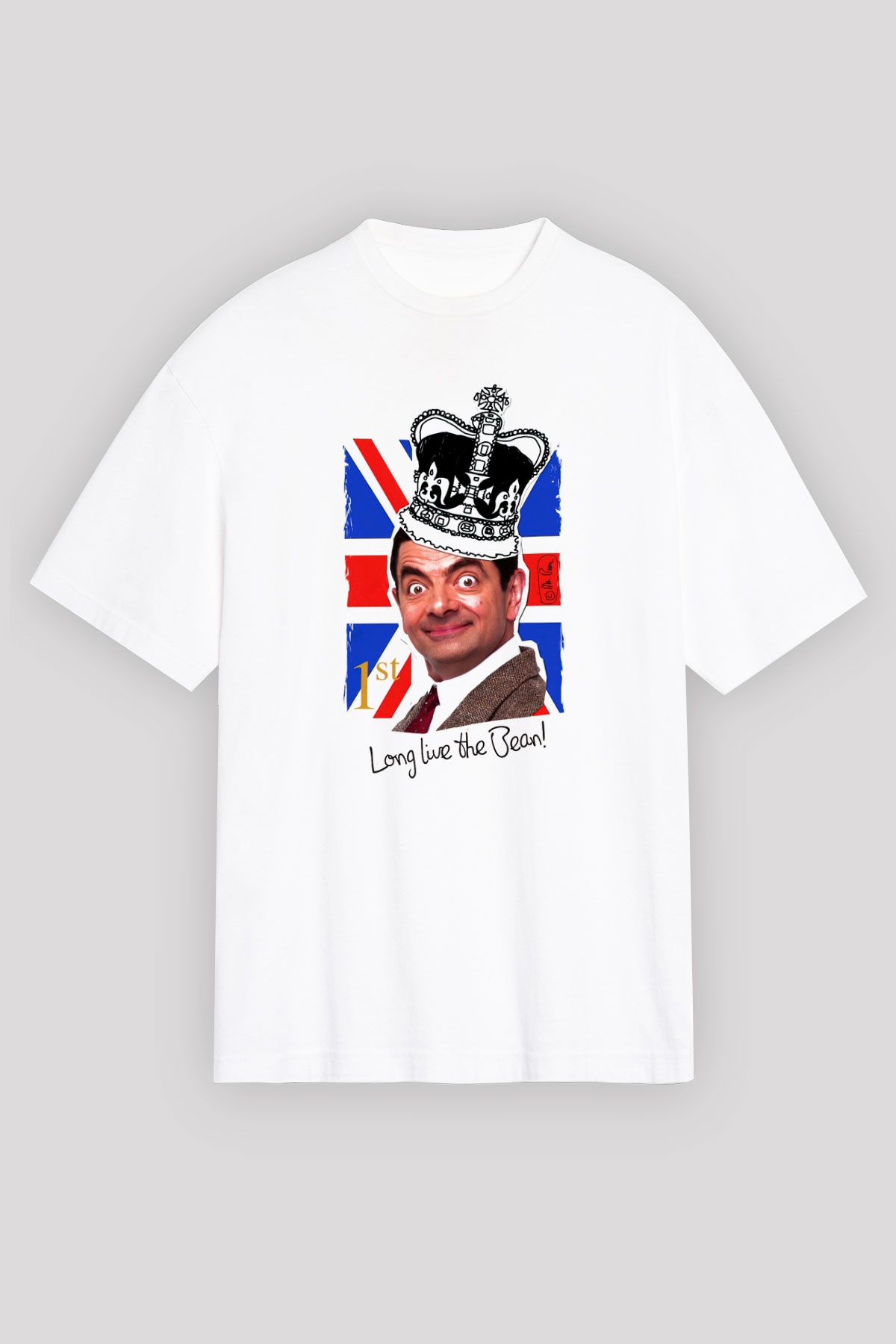 Mr.Bean Beyaz Unisex Tişört