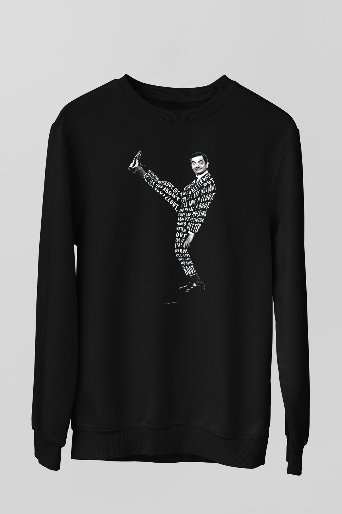 Mr.Bean Siyah Unisex  Sweatshirt
